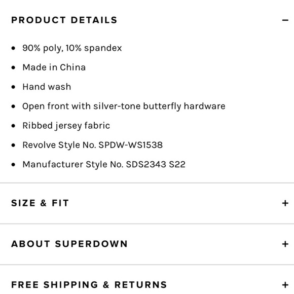 Superdown Butterfly Crop Top XS - Picture 4 of 6